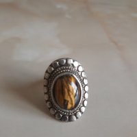 Винтидж пръстен с истински камък, снимка 1 - Пръстени - 32645576