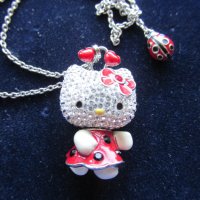 Колие Swarovski Crystal Hello Kitty, снимка 1 - Колиета, медальони, синджири - 27754476