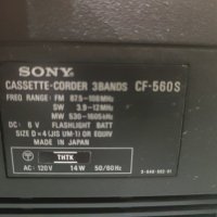 радиокасетофонче SONY  CF-560F, снимка 2 - Радиокасетофони, транзистори - 37074173