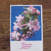 Пощенски картички Честита Пролет от 1982 и 1988 г. - нови , снимка 6 - Колекции - 27967000
