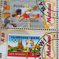 Пощенски марки чиста комплектна серия История на Олимпиадите Пощта Малави - 22461, снимка 5 - Филателия - 36663415