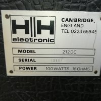HH ELECTRONICS MODEL 212DC ENGLAND 1904211713, снимка 9 - Тонколони - 32608358