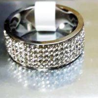 Сребърен пръстен с камъни топаз сватбен НОВ, снимка 4 - Пръстени - 28402124