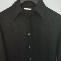 Черна риза Marks & Spencer, снимка 2 - Ризи - 37867814