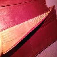 Арт женско портмоне за карти естествена кожа винено 190х100мм, снимка 6 - Портфейли, портмонета - 27415397
