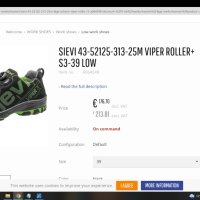 SIEVI 52125 VIPER ROLLER S3 BOA Work Safety Shoes размер EUR 38 работни обувки с бомбе WS1-9, снимка 3 - Други - 43039565