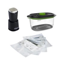 Комплект за вакуумиране FoodSaver Handheld VS1199X, Купа, 1.2 л, 10 торби с цип, снимка 1 - Други - 43760786