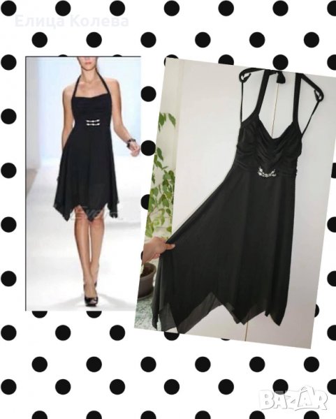 Нова английска асиметрична рокля в черно, снимка 1