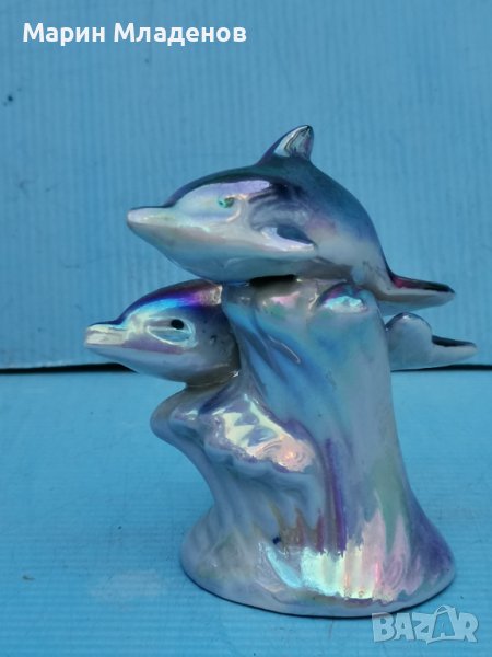 Порцеланова статуетка - делфини, снимка 1