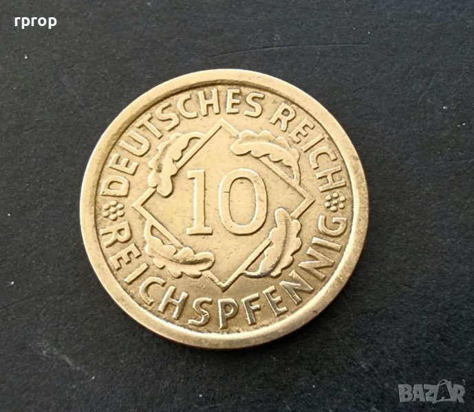 Монета. Германия. 10 райх пфенига. 1935 год., снимка 1