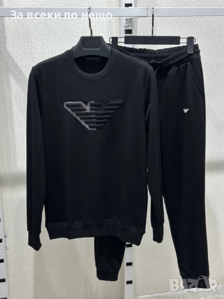 Emporio Armani Мъжки Черен Спортен Комплект🔝Мъжки Спортен Екип Емпорио Армани Код A1072, снимка 1