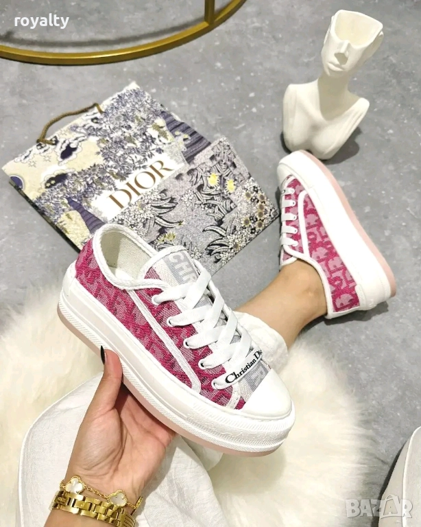 Christian Dior Розови Дамски Маратонки , снимка 1