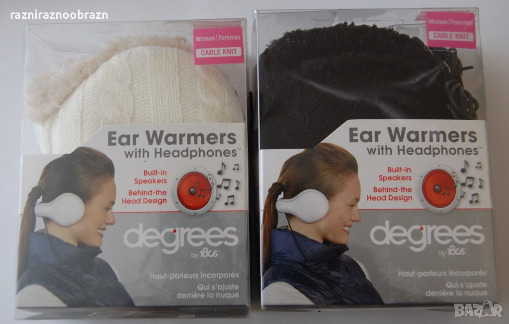 Топли дамски слушалки за зимата, снимка 1