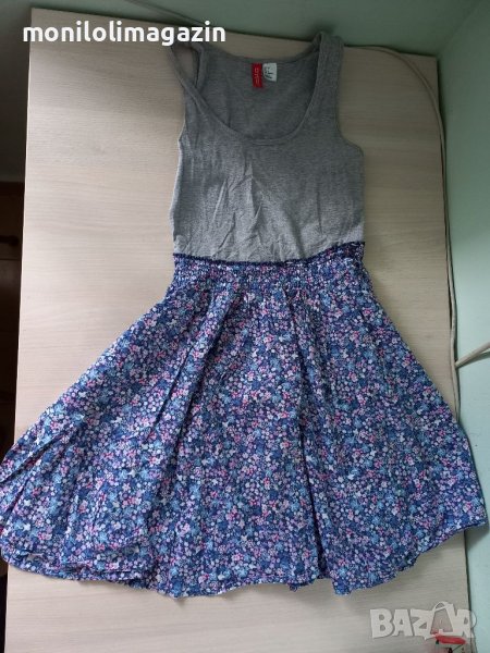 Рокля от естествена материя, гръдна обиколка от 34 до 36см.дължина - 78см., снимка 1