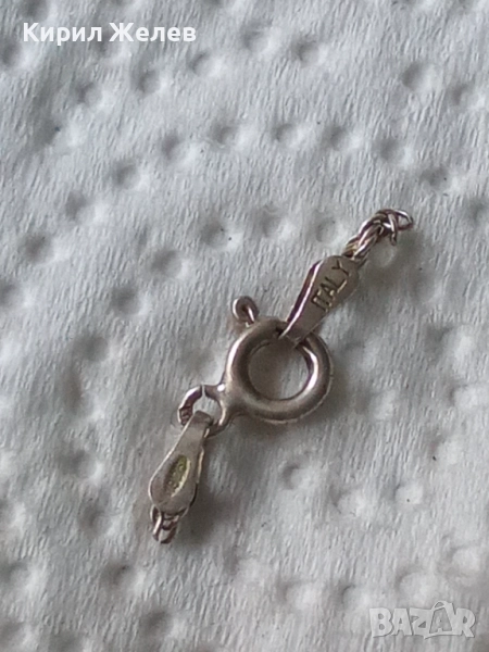 Сребърна карабинка закопчалка 50933, снимка 1