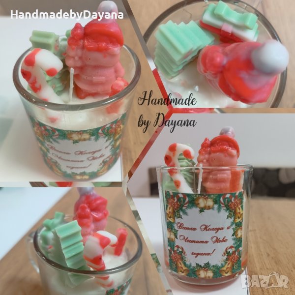 Коледна свещ в чаша. , снимка 1