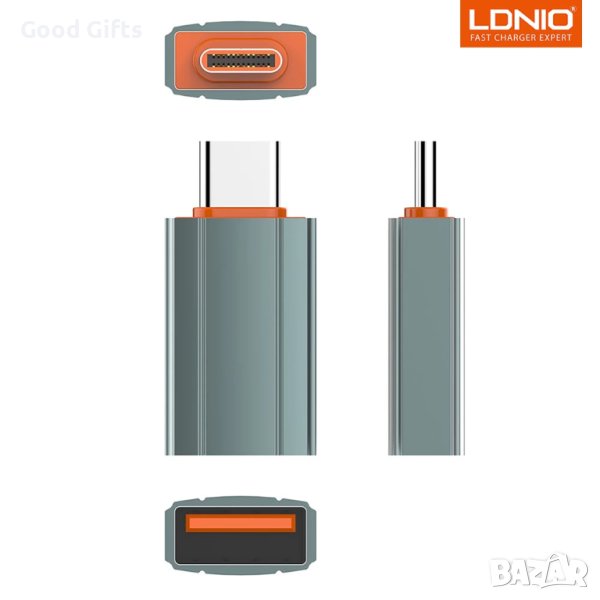 Адаптер Преходник LDNIO USB-C към USB-A, снимка 1