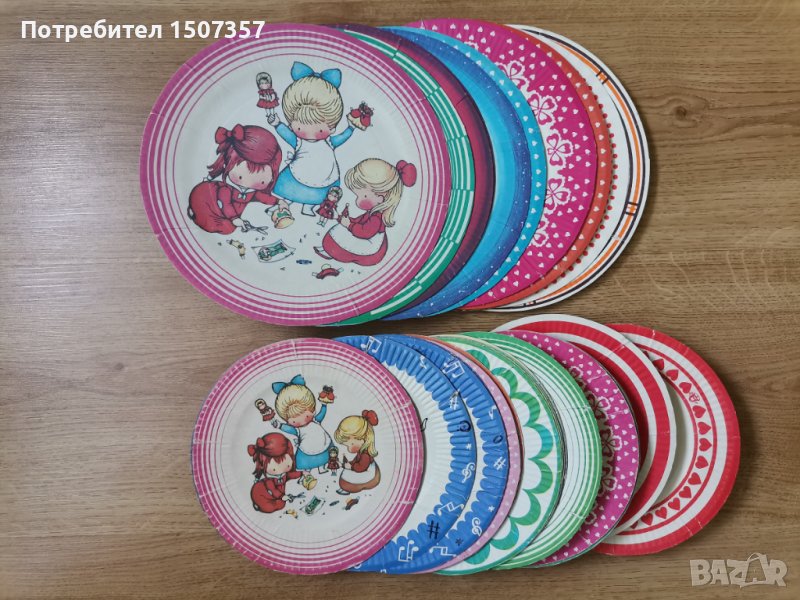 Колекция картонени чинии 35 броя, снимка 1