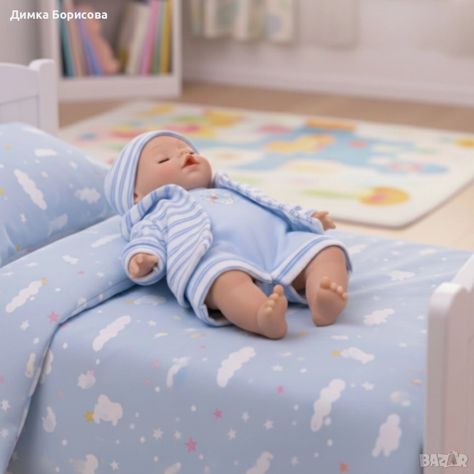 Кукла бебе с мигащи очички и зимни дрехи - Идеалният подарък за вашето дете, снимка 1