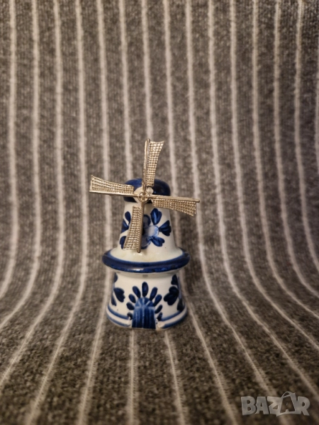 Delft винтидж солница-мелница с въртящи се перки , снимка 1