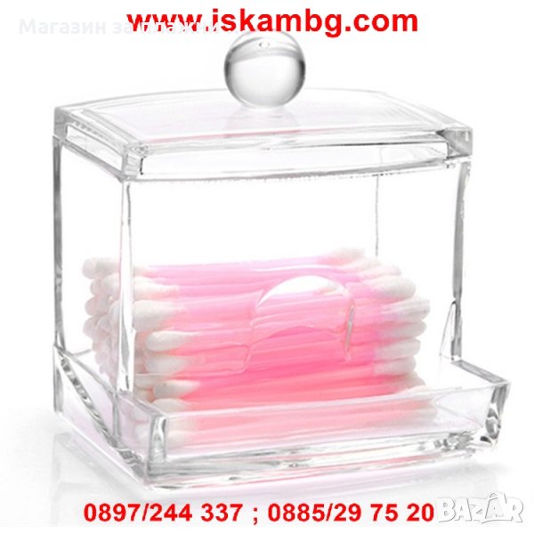 Поставка с капак за клечки за уши, снимка 1