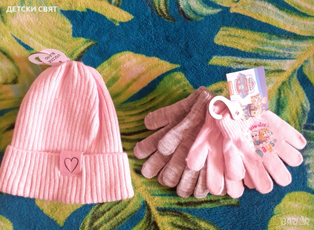 Нов комплект шапка и два чифта ръкавички с Пес Патрул, снимка 1