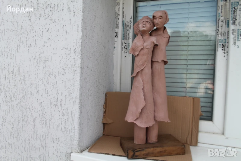 Стара европейска скулптура от метал, снимка 1