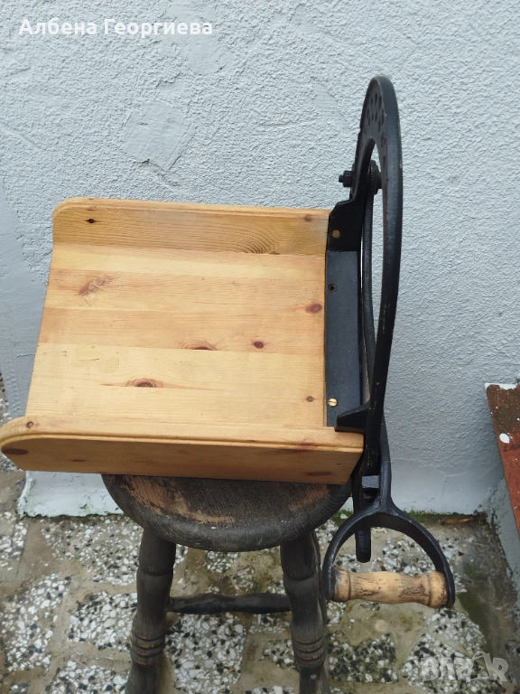 Немска дървена   ретро гилотина , снимка 1