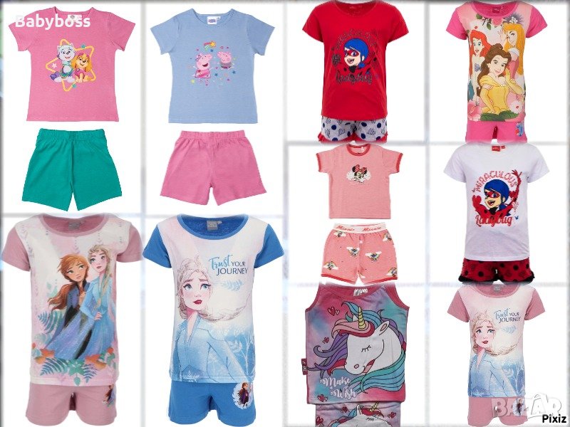 Лятна пижама за момиче - Пес Патрул, Пепа, Калинката, Frozen, Мини, снимка 1