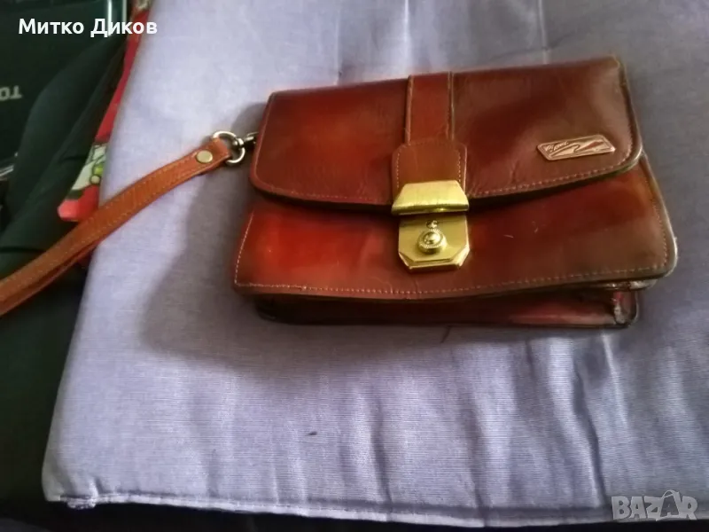 Маркова борсета Classic естествена кожа 200х145х80мм, снимка 1