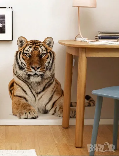 Тигър самозалепващ стикер лепенка за стена мебел за детска стая, снимка 1