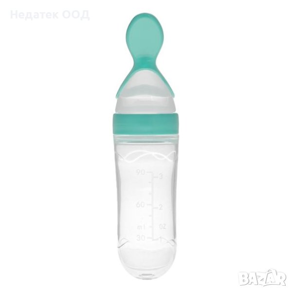Бебешка Силиконова Лъжица, Мента, 90мл, снимка 1