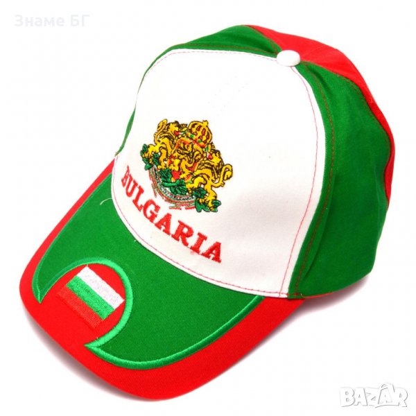 шапка в цветовете на българското знаме и бродиран герб, снимка 1