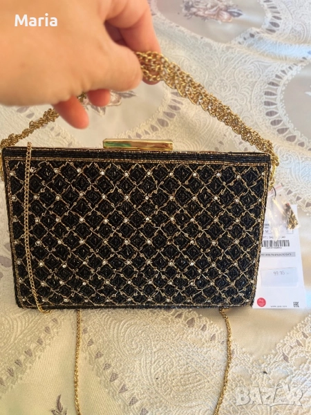 Zara нова чанта с  камъни, снимка 1