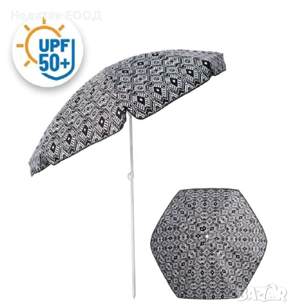 Плажен чадър с метална рамка, Ø2 м., снимка 1