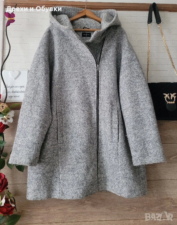 Палто с качулка CUBAS AS вълна, снимка 1