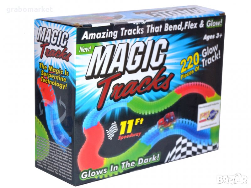 Светеща писта със светеща количка, снимка 1