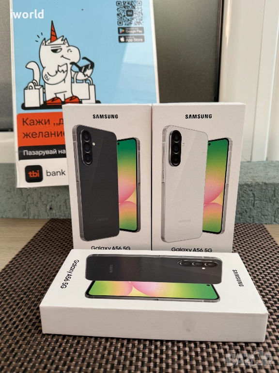 НОВ❗️ 256gb❗️ Samsung A56 5G ❗️Лизинг от 22лв/м ❗️awesome lightgrey / graphite ❗️ Гаранция!, снимка 1