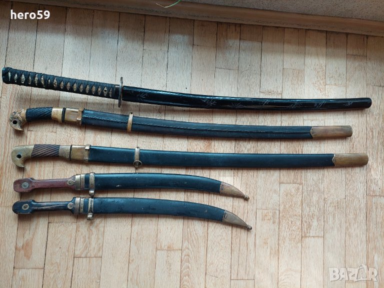Лот от остриета,Руски саби,бебути и катана/сабя,шашка кинжал щик нож//, снимка 1
