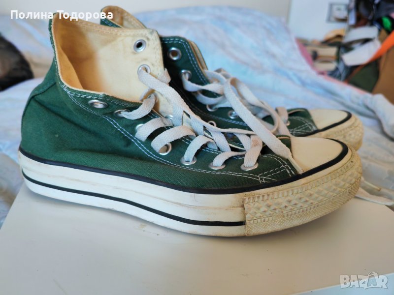 Тъмно зелени кецове CONVERSE, номер 36 , снимка 1