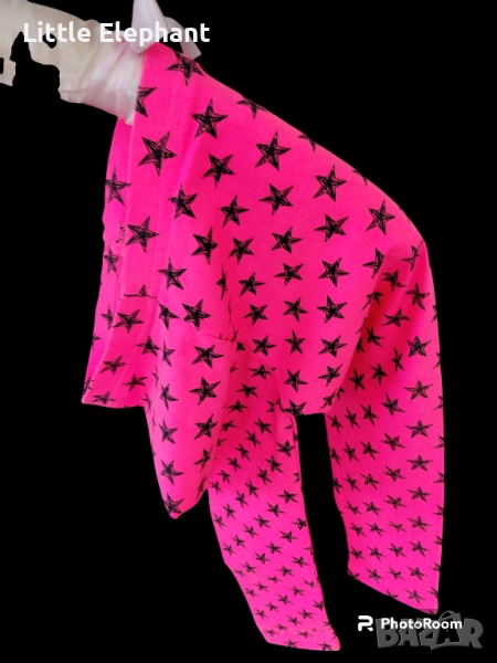 Клинче за 5-6 год мом неоново розово на черни звезди,колекция"Stars",Англия/ново, снимка 1