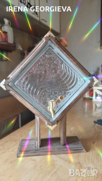 диспенсер за алкохол с метален обков, снимка 1