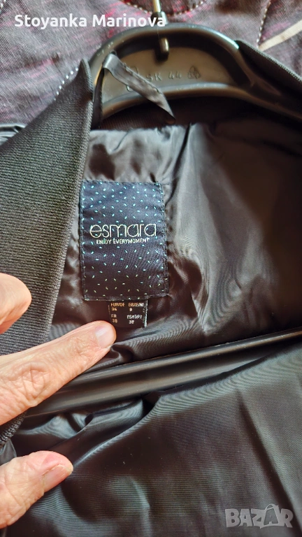 Стилно черно дамски яке, снимка 1