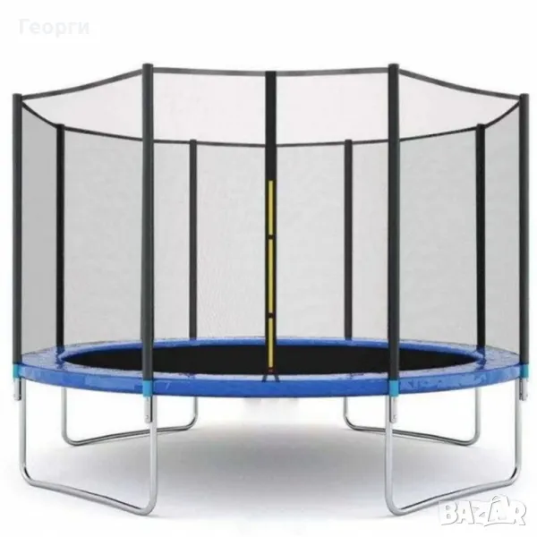 Ултра здрав портативен батут със защитна мрежа 2,44 м. в диаметър, снимка 1