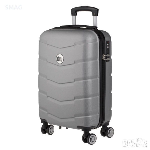 Куфар с колелца 87л, сив метален_1245728, снимка 1
