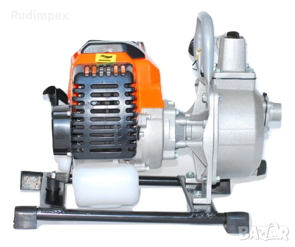 Бензинова Водна помпа за поливане и отводняване - 1 цол - двутактов двигател 52 куб.см - 1.65kW - де