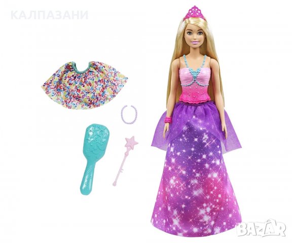  Кукла Barbie - Дриймтопия: 2в1, с трансформация принцеса/русалка GTF92, снимка 2 - Кукли - 39002944