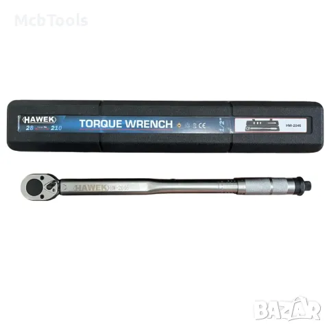 Динамометричен ключ 1/2″ 28-210Nm с вложки и удължение HAWEK, снимка 3 - Ключове - 50028817