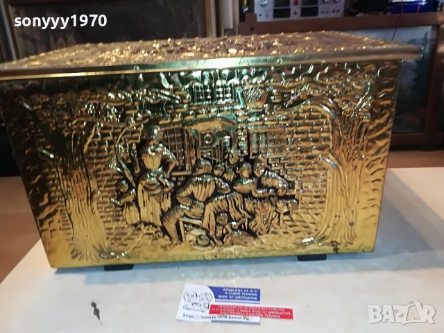 GOLD-ЗЛАТНА КУТИЯ 43СМ ВНОС ENGLAND 1802231724L, снимка 9 - Антикварни и старинни предмети - 39719657