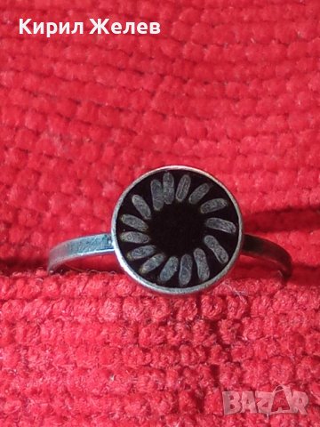 СТАР СРЕБЪРЕН МАЙСТОРСКИ с НИЕЛО ЕФЕКТ ЕМАЙЛИРАН ПРЪСТЕН СРЕБРО 925 БИЖУ МАЙСТОРСКА ИЗРАБОТКА 25356